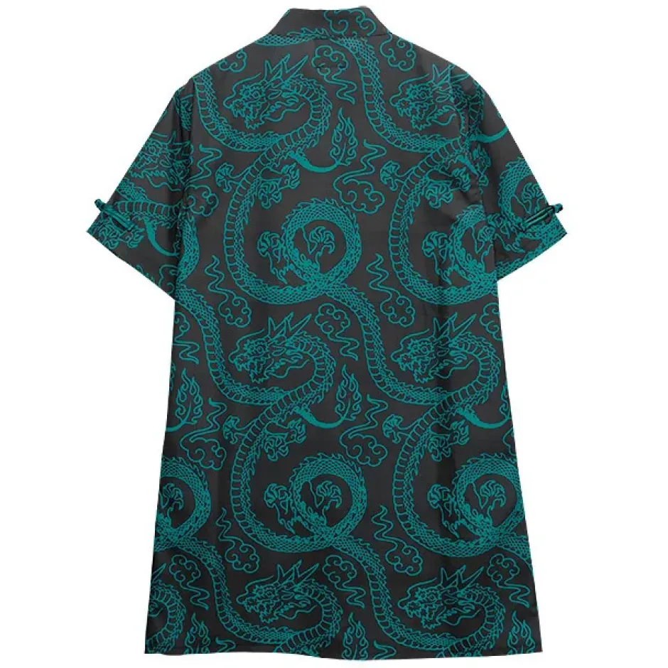 LISTEN FLAVOR Dragon Pattern China Shirt Best