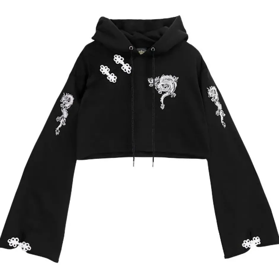 Jackets & Hoodies>LISTEN FLAVOR Dragon Short China Hoodie
