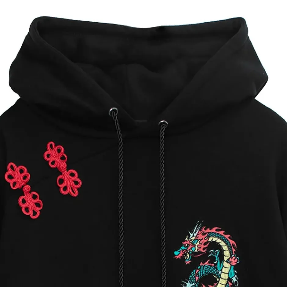 Jackets & Hoodies>LISTEN FLAVOR Dragon Yin-Yang China Hoodie