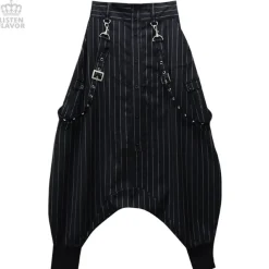 Bottoms>LISTEN FLAVOR Drape Sarouel Pants w/ Suspenders
