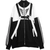 Jackets & Hoodies>LISTEN FLAVOR Fallen Angel's Harness Jersey Black x White