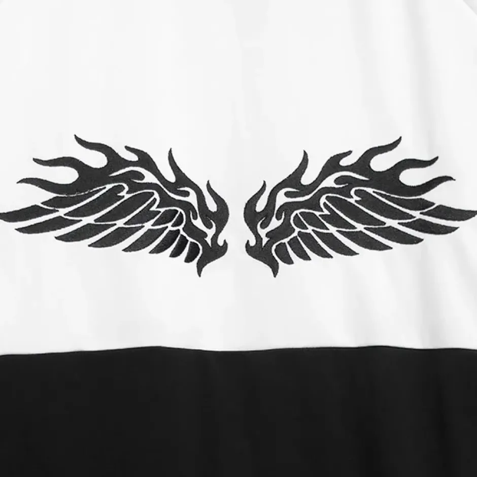 Jackets & Hoodies>LISTEN FLAVOR Fallen Angel's Harness Jersey Black x White