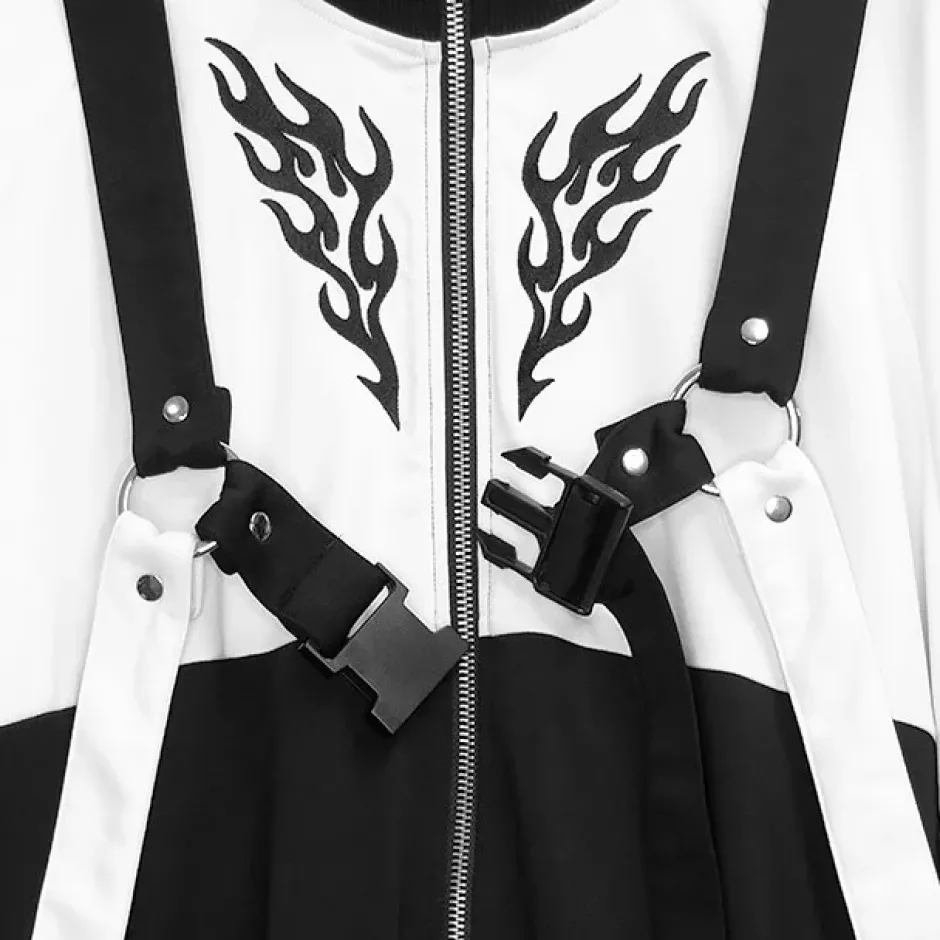 Jackets & Hoodies>LISTEN FLAVOR Fallen Angel's Harness Jersey Black x White