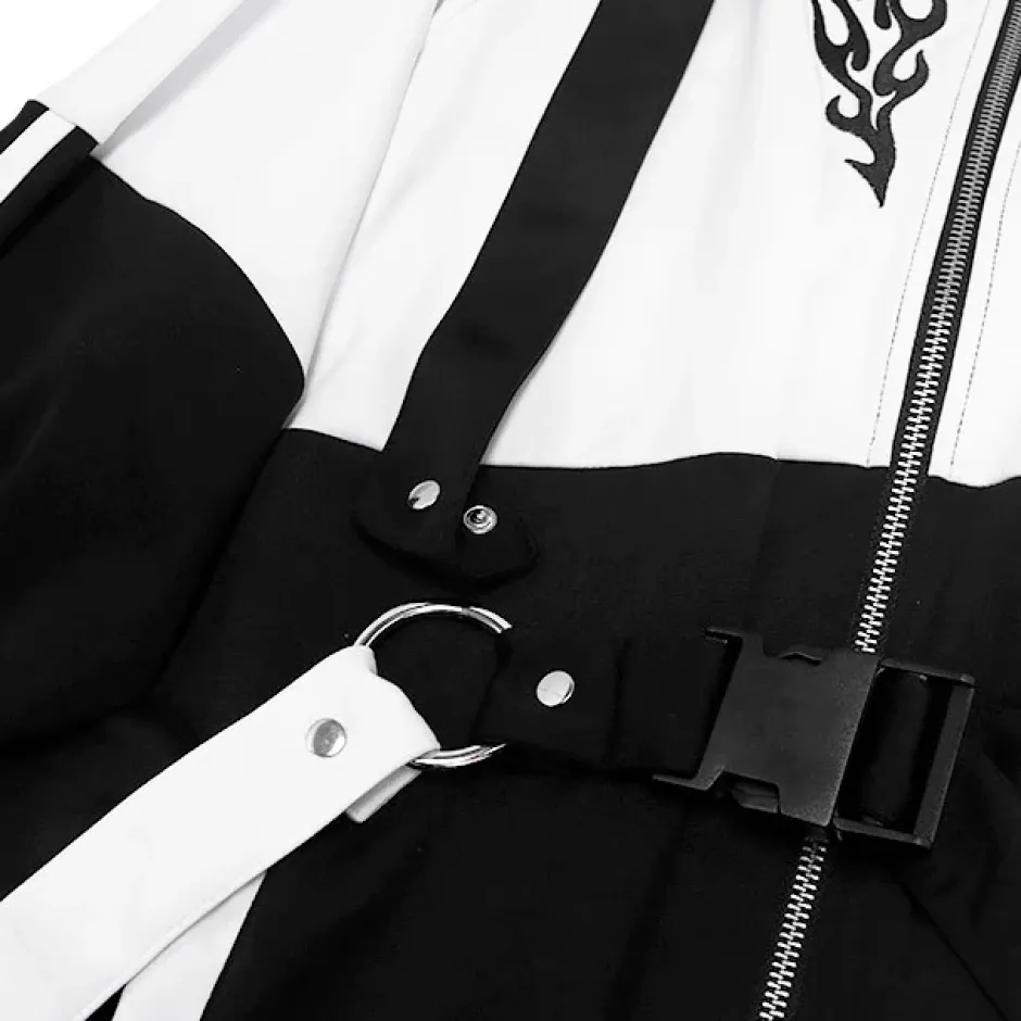 Jackets & Hoodies>LISTEN FLAVOR Fallen Angel's Harness Jersey Black x White