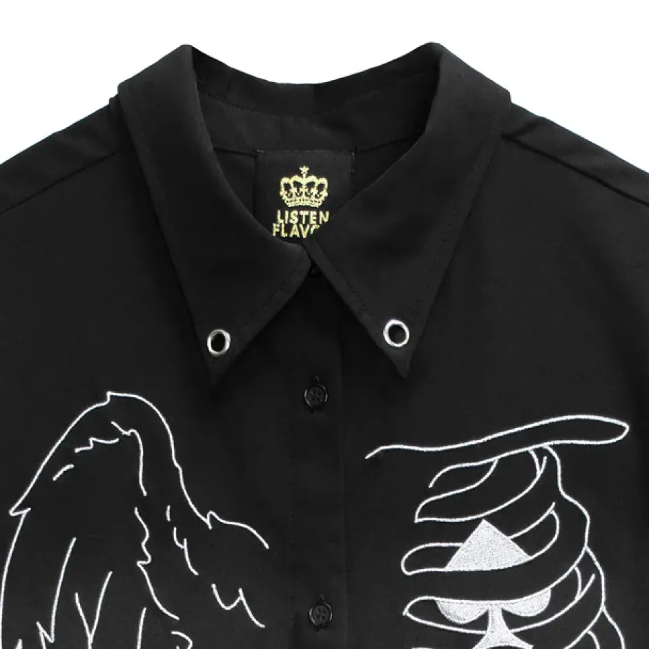 Tops>LISTEN FLAVOR Fallen Angel's Rib Shirt