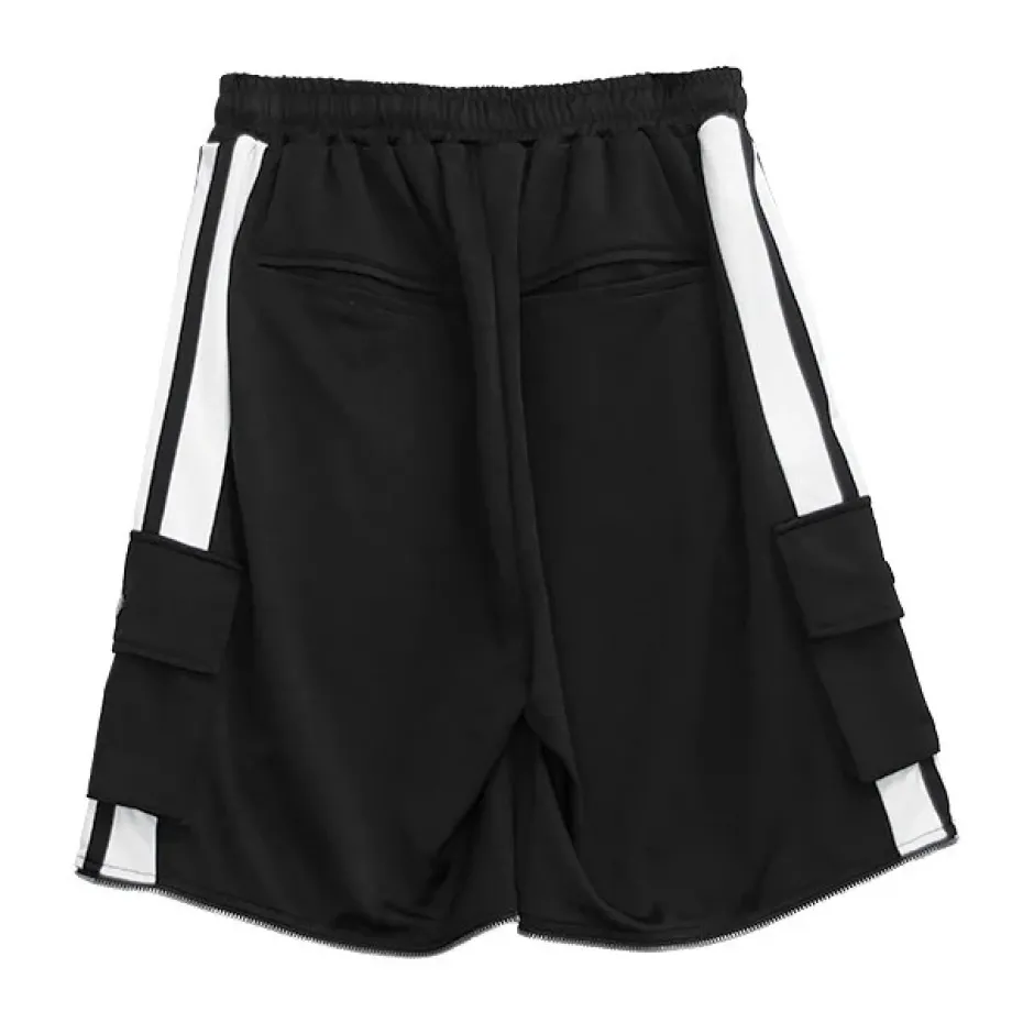 Bottoms>LISTEN FLAVOR Fallen Angel's 2-Way Separate Jersey Pants Black x White