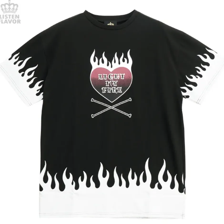 Bottoms>LISTEN FLAVOR Fiery Heart Cutsew