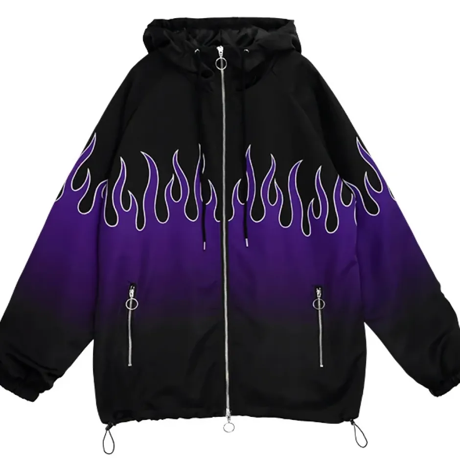Jackets & Hoodies>LISTEN FLAVOR Fire Anorak Jacket