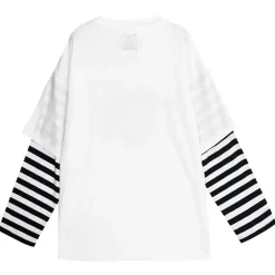LISTEN FLAVOR Fire Heart Bear Layered-Style Long Sleeve T-Shirt Online