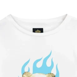 LISTEN FLAVOR Fire Heart Bear Layered-Style Long Sleeve T-Shirt Online