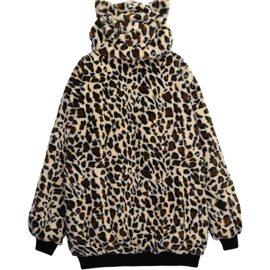 Jackets & Hoodies>LISTEN FLAVOR Fire Heart Cat Ear Boa Blouson