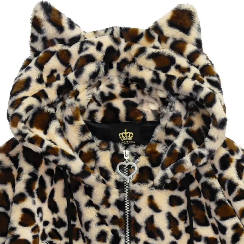 Jackets & Hoodies>LISTEN FLAVOR Fire Heart Cat Ear Boa Blouson