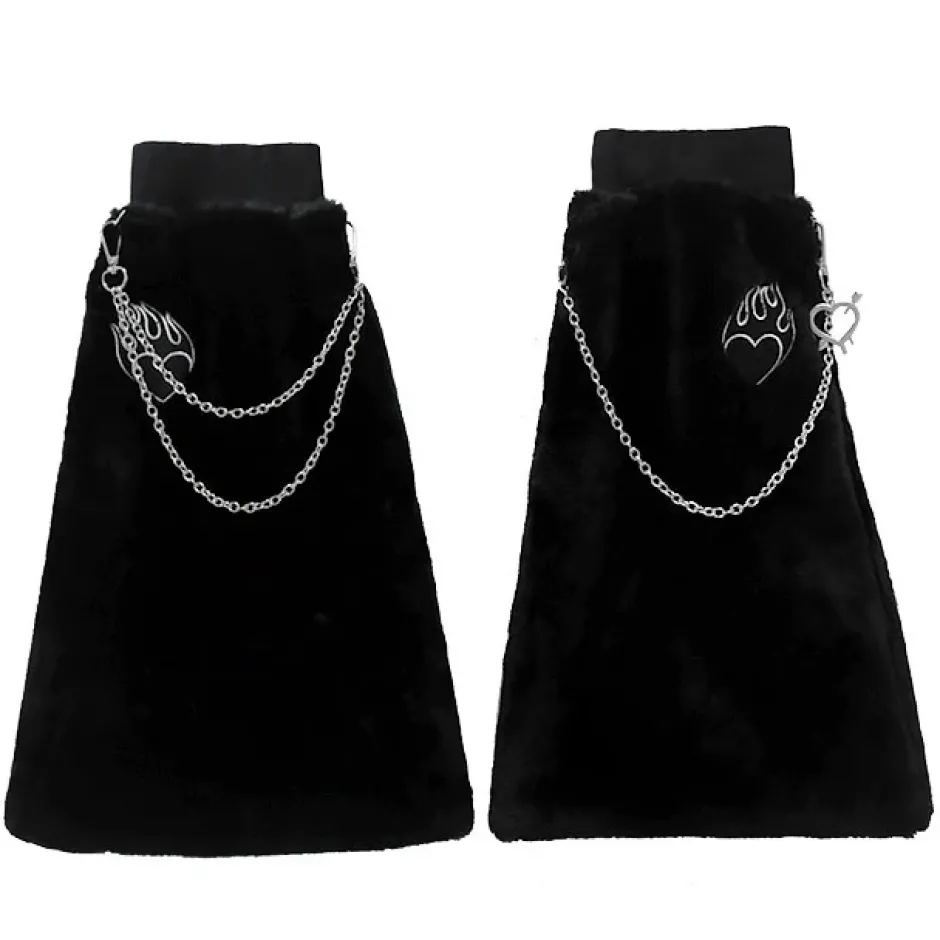 LISTEN FLAVOR Fire Heart Chain Boa Leg Covers New