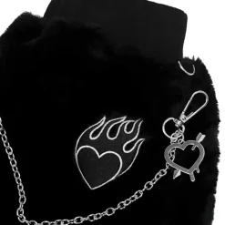 LISTEN FLAVOR Fire Heart Chain Boa Leg Covers New