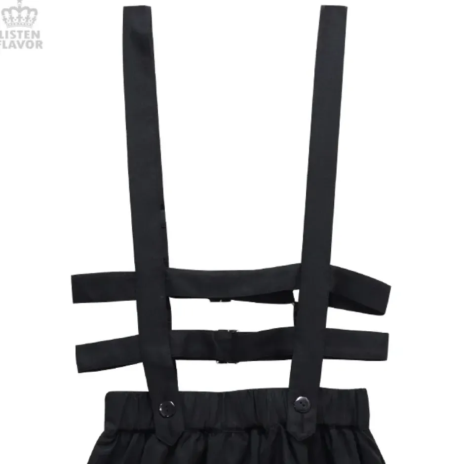 Bottoms>LISTEN FLAVOR Flared Skirt w/ Harness Belt