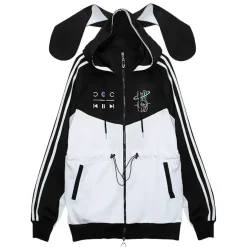 Jackets & Hoodies>LISTEN FLAVOR From the Mirai Bunny Ear Jersey Hoodie