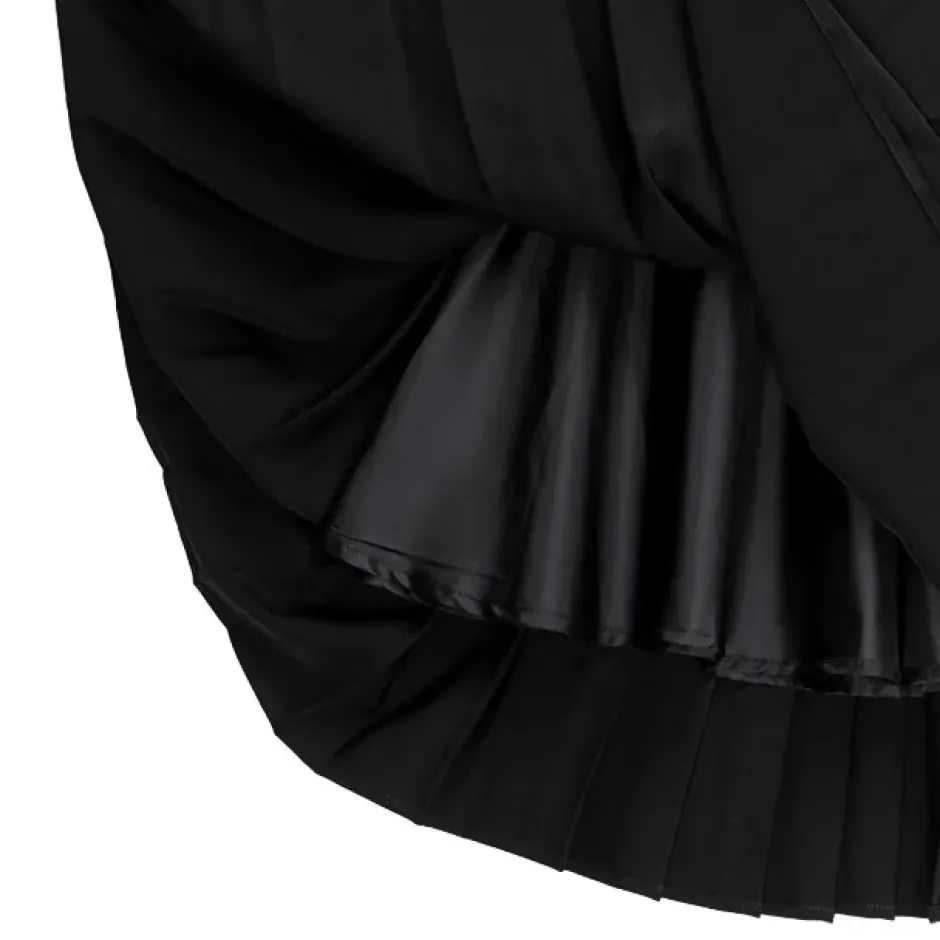 Bottoms>LISTEN FLAVOR Front Chain Pleated Skirt