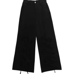 LISTEN FLAVOR Front Slit Ribbon Pants Online