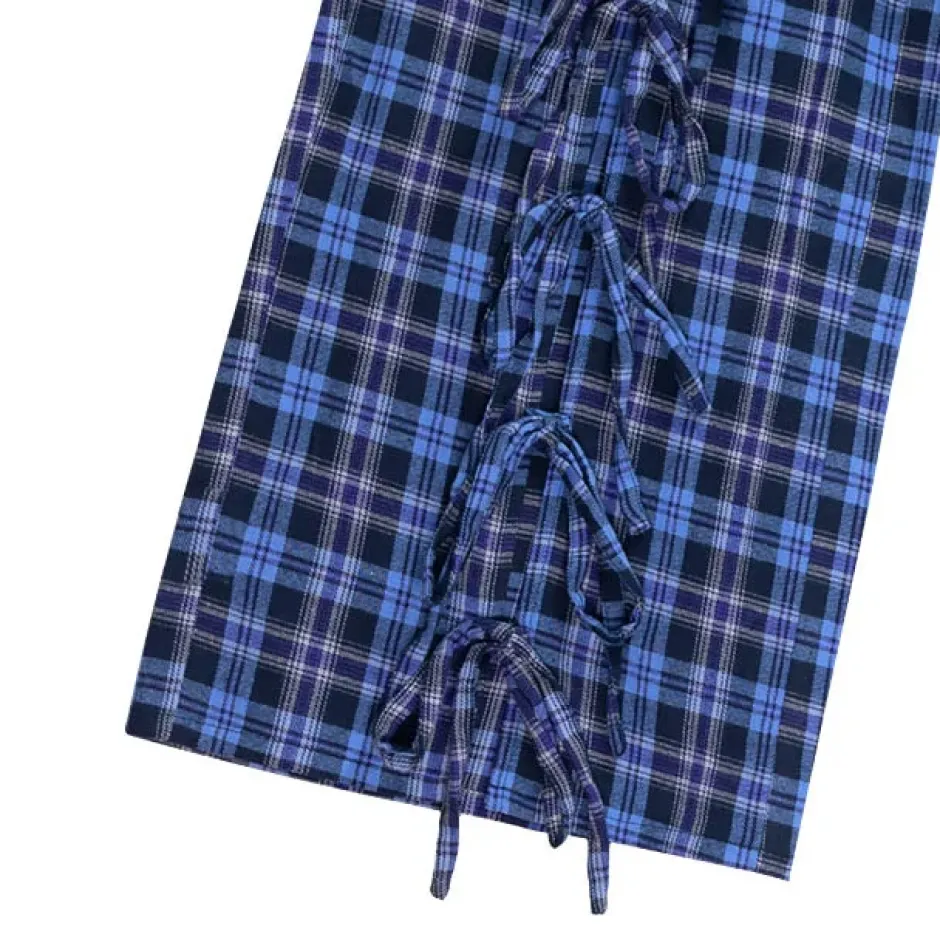 LISTEN FLAVOR Front Slit Ribbon Pants Online