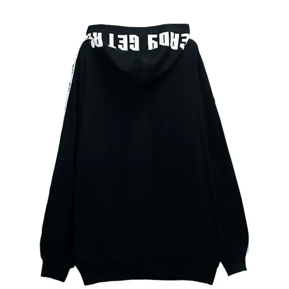 Jackets & Hoodies>LISTEN FLAVOR Gaming 8 bit Sleeve Line Hoodie