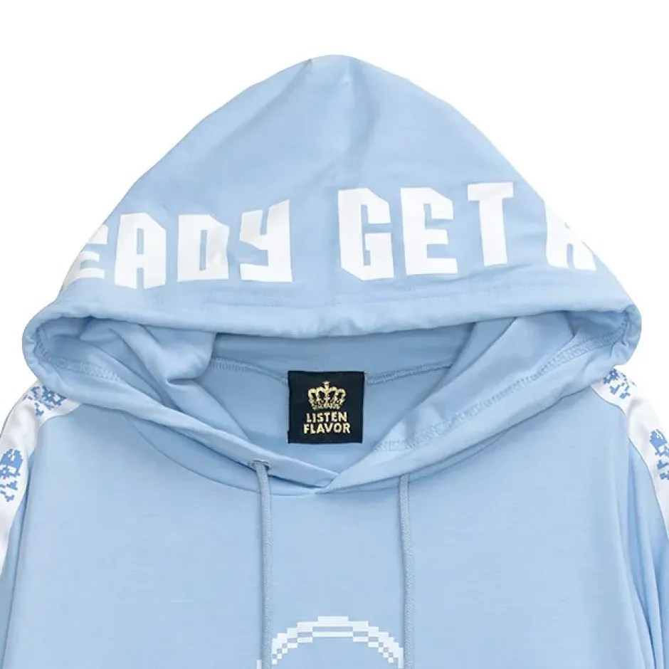Jackets & Hoodies>LISTEN FLAVOR Gaming 8 bit Sleeve Line Hoodie
