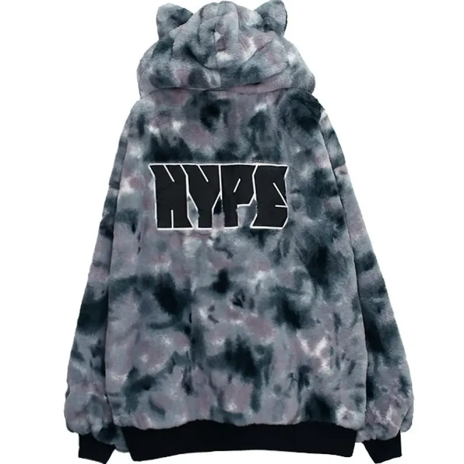 Jackets & Hoodies>LISTEN FLAVOR Gaming Cat Ear Buckle Fur Blouson