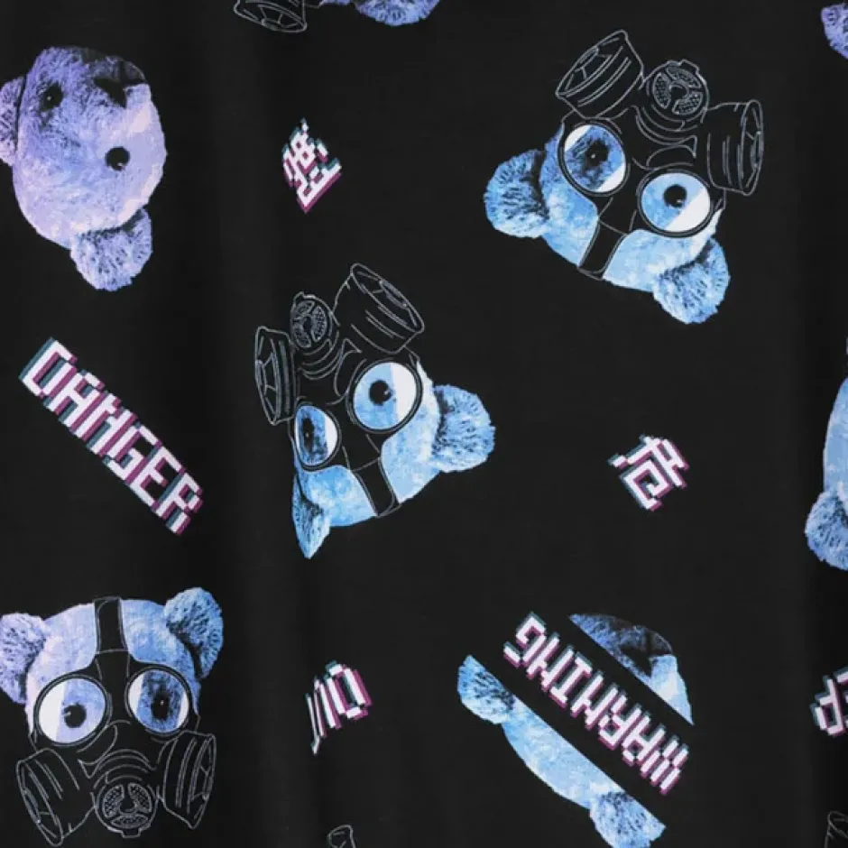Jackets & Hoodies>LISTEN FLAVOR Gas Mask Bear Zip Hoodie