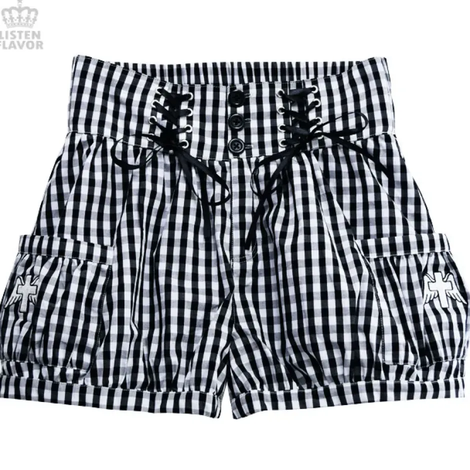 Bottoms>LISTEN FLAVOR Gathered Shorts