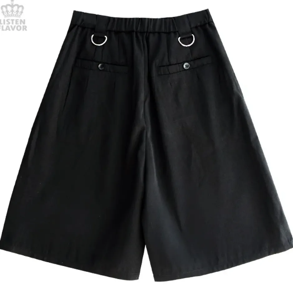 Bottoms>LISTEN FLAVOR Gaucho Pants w/ Eyelet Flap