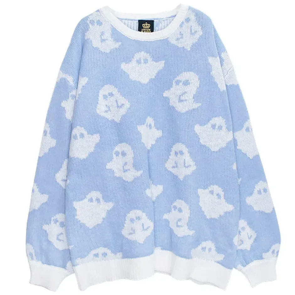 Tops>LISTEN FLAVOR Ghost Knit Top
