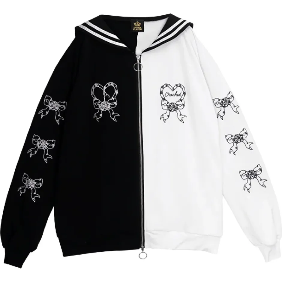 Jackets & Hoodies>LISTEN FLAVOR Glass Heart Sailor Blouson