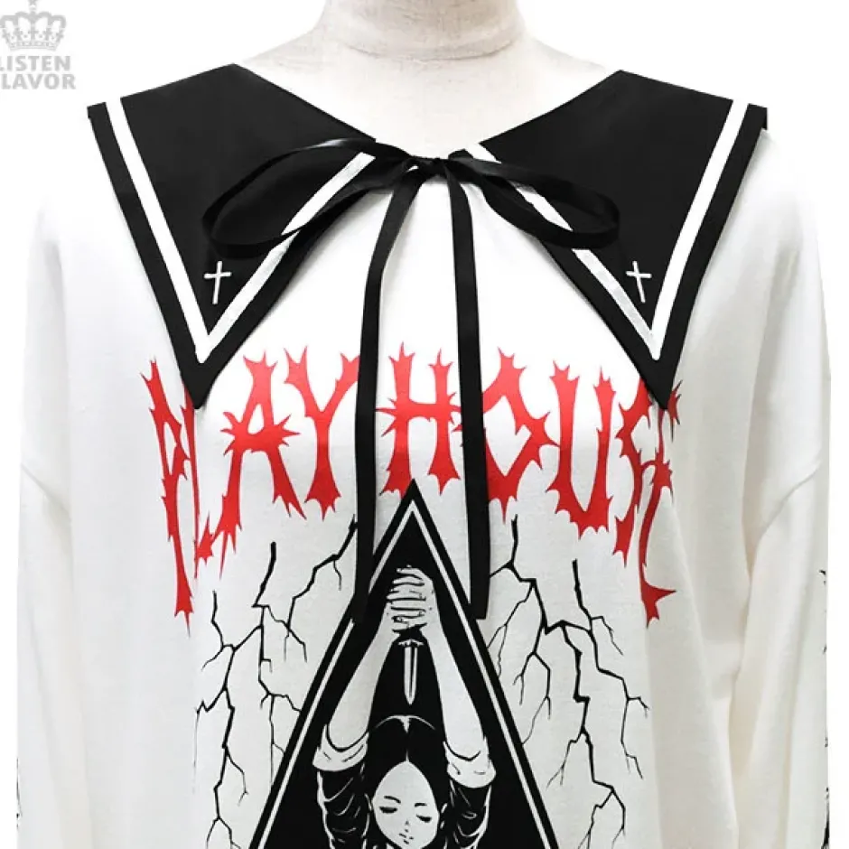 LISTEN FLAVOR Gothic Sailor Collar Hot