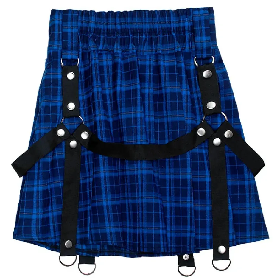 Bottoms>LISTEN FLAVOR Harness Pleated Skirt