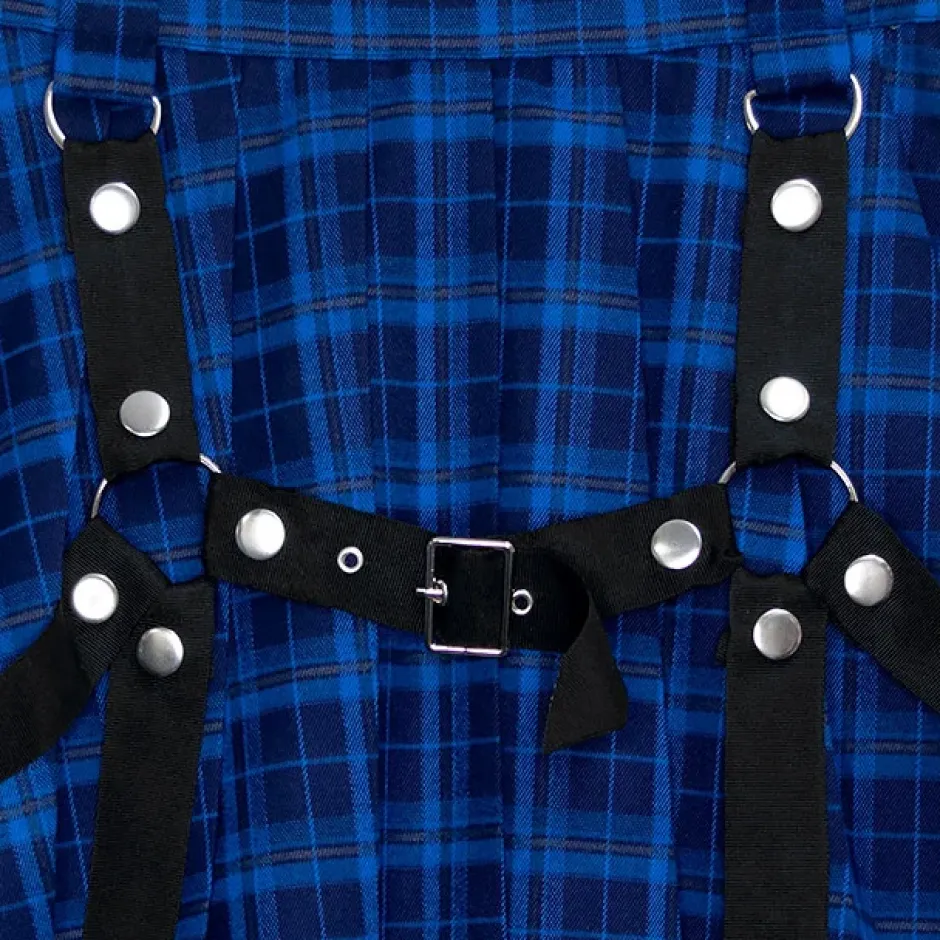 Bottoms>LISTEN FLAVOR Harness Pleated Skirt