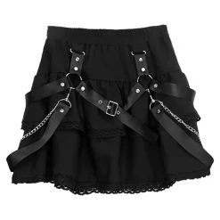 LISTEN FLAVOR Harness Tiered Skirt New