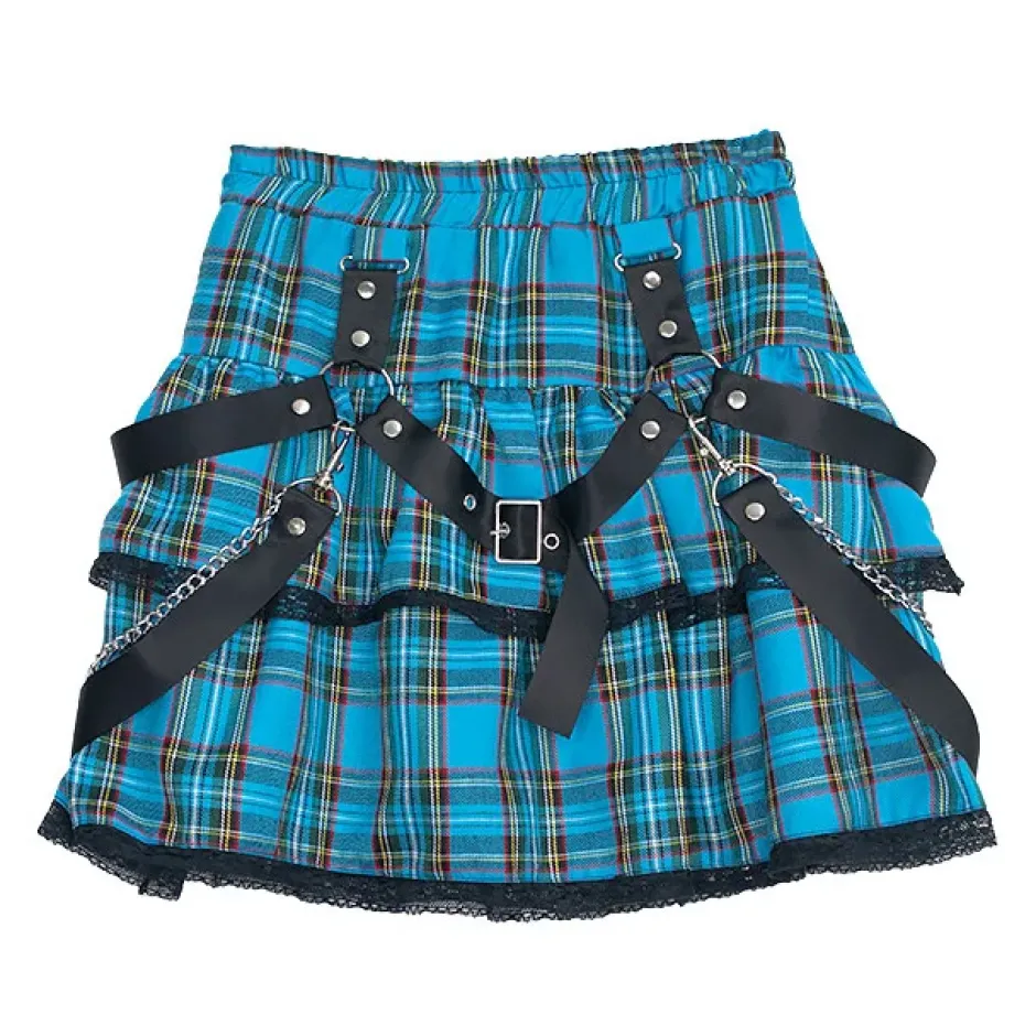 LISTEN FLAVOR Harness Tiered Skirt New