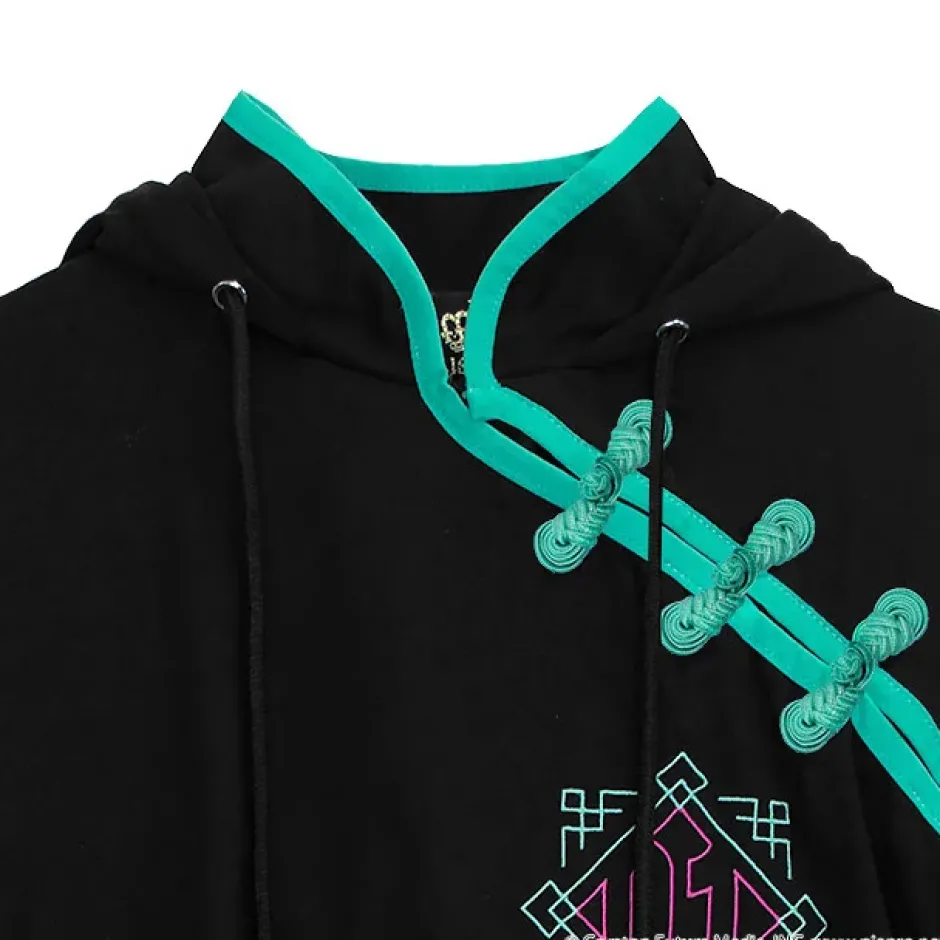 Jackets & Hoodies>LISTEN FLAVOR Hatsune Miku China Hoodie Black