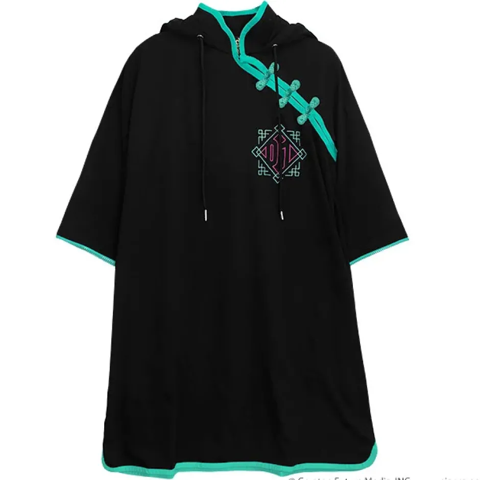 Jackets & Hoodies>LISTEN FLAVOR Hatsune Miku China Hoodie Black