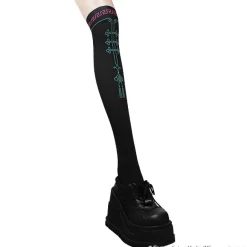 LISTEN FLAVOR Hatsune Miku China Knee-High Socks Black Clearance