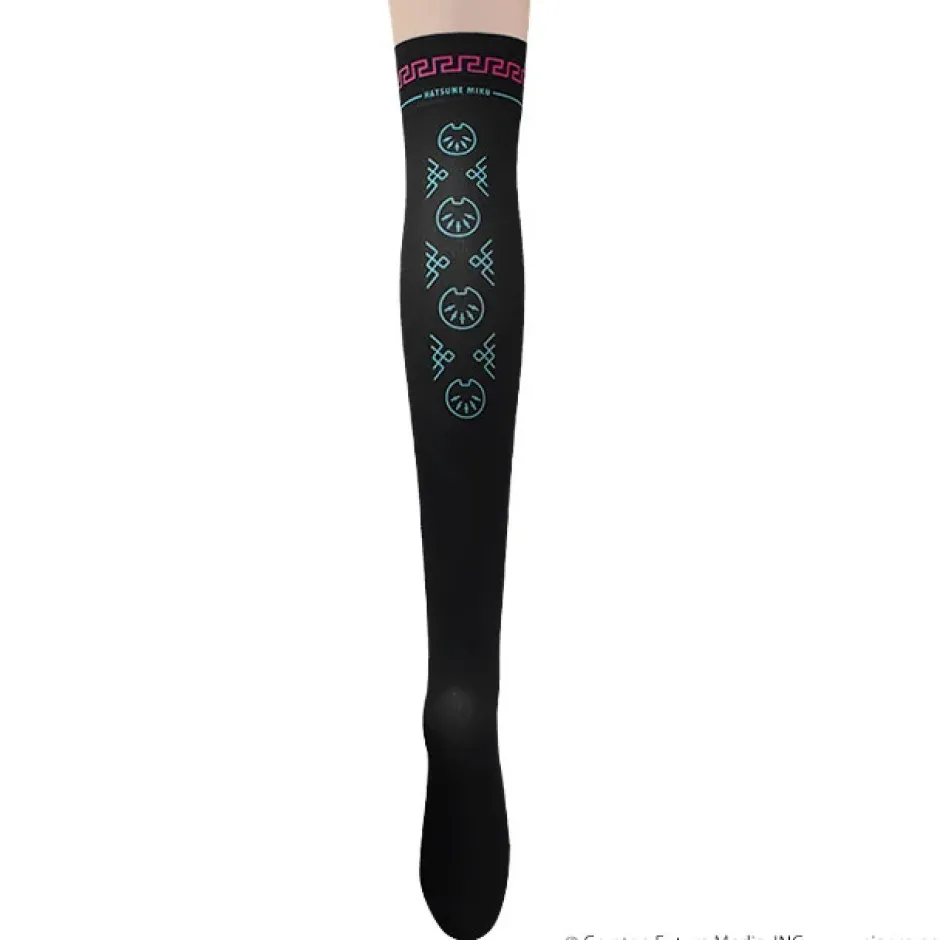 LISTEN FLAVOR Hatsune Miku China Knee-High Socks Black Clearance