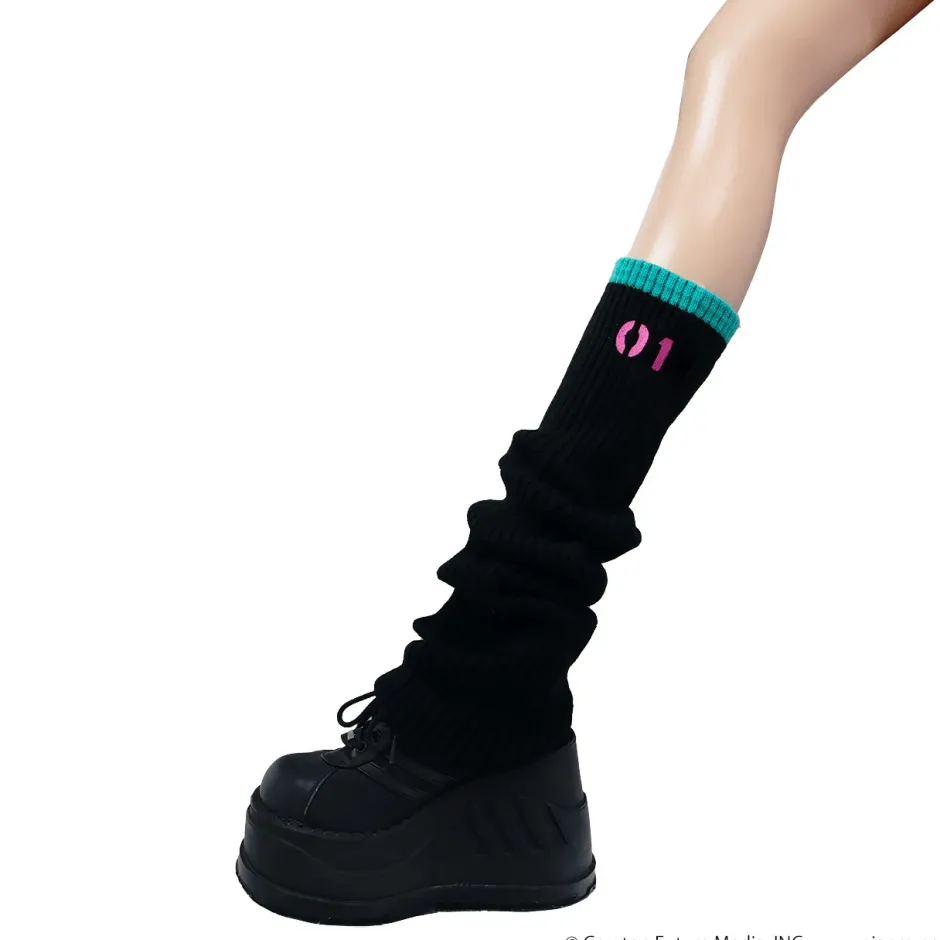 LISTEN FLAVOR Hatsune Miku Knit Leg Warmers Black Outlet