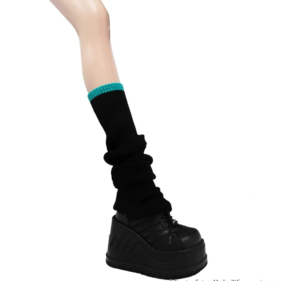 LISTEN FLAVOR Hatsune Miku Knit Leg Warmers Black Outlet