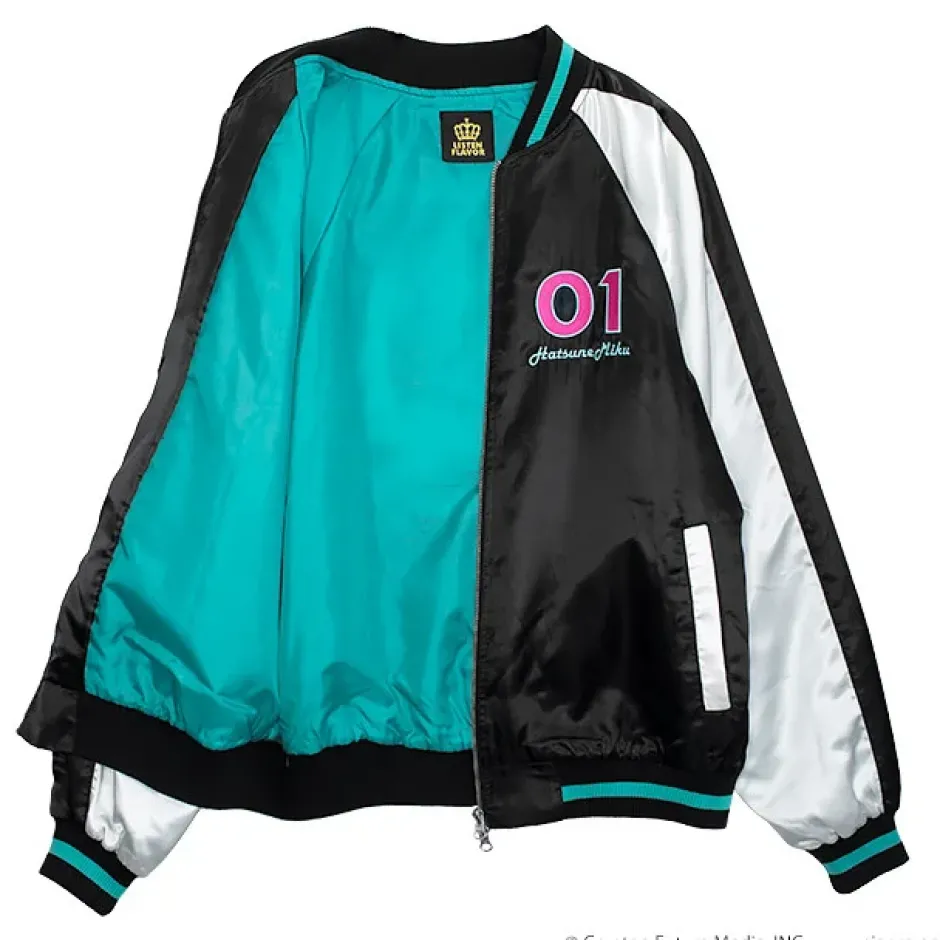 LISTEN FLAVOR Hatsune Miku Sukajan Jacket Black New