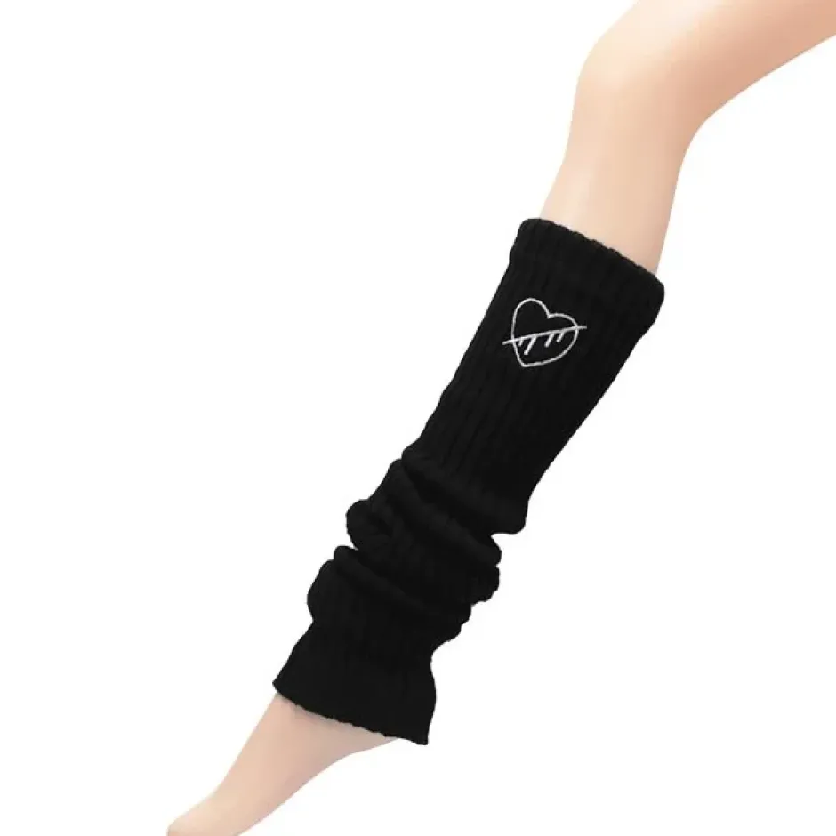 Footwear>LISTEN FLAVOR Heartbreak Embroidered Leg Warmers