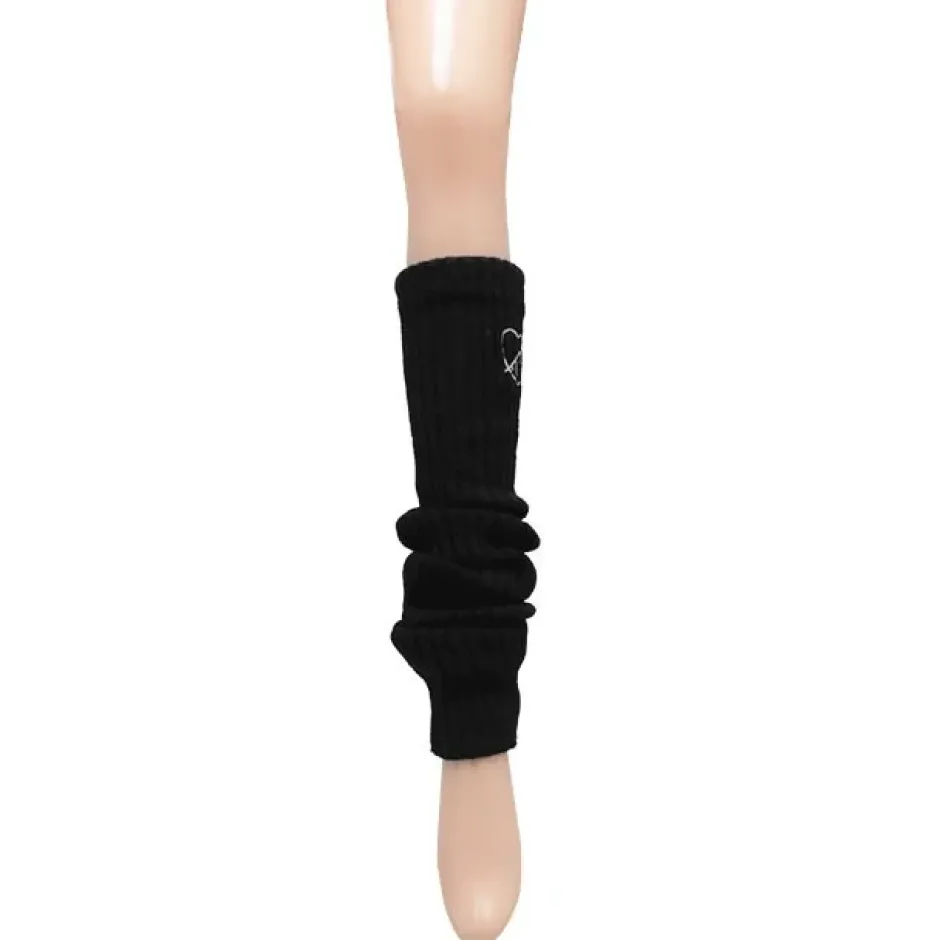 Footwear>LISTEN FLAVOR Heartbreak Embroidered Leg Warmers