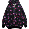 LISTEN FLAVOR Heart Cherry & Dangerous Strawberry Zip Hoodie New