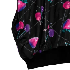 LISTEN FLAVOR Heart Cherry & Dangerous Strawberry Zip Hoodie New