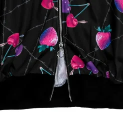 LISTEN FLAVOR Heart Cherry & Dangerous Strawberry Zip Hoodie New