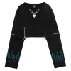 LISTEN FLAVOR Heart Padlock Zip Sleeve Top Hot