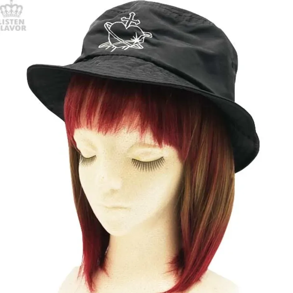 Hats & Caps>LISTEN FLAVOR Heart Planet Bucket Hat